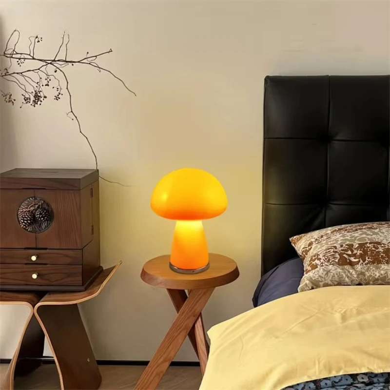 

Style Mushroom Table Lamp LED Touch Atmosphere Vintage Glass Living Room Bedroom Decorative Table Lamp