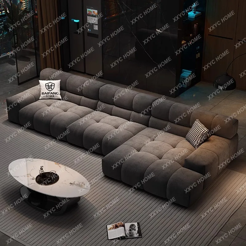 Lminimalist living room sofa technology matte cloth sofa cat claw fabric sofa
