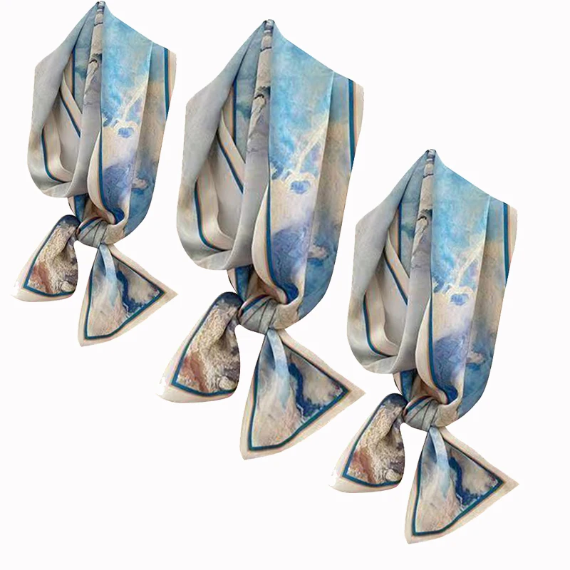 

Популярный модный женский шарф, небольшой шарф для украшения шеи, праздничное платье на открытом воздухе, простой дизайн, украшения с принтом, принадлежности