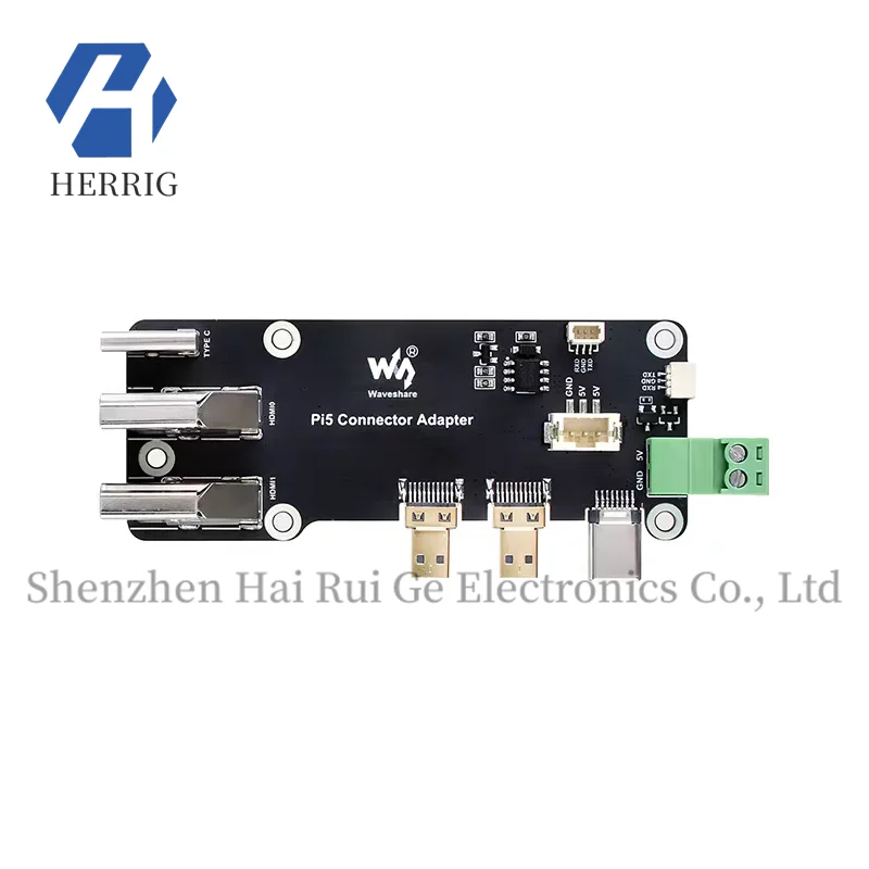MicroSnow Raspberry Pi 5 Micro HDMI to HDMI Adapter Board, Dual 4K Output Expansion Board, Compatible with PI4B
