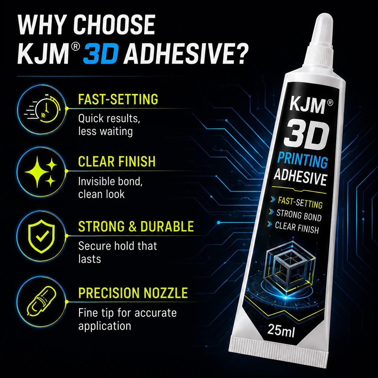 KJM 3D プリント接着剤 25 ミリリットル速乾性プラス - Glue For 3D Printing のレビューと価格