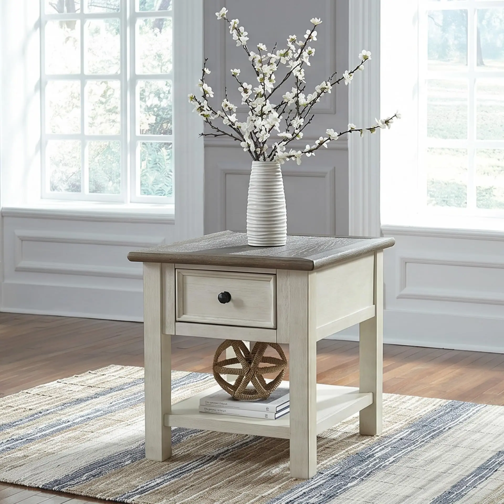 Tyler Creek End Table, Farmhouse Wood