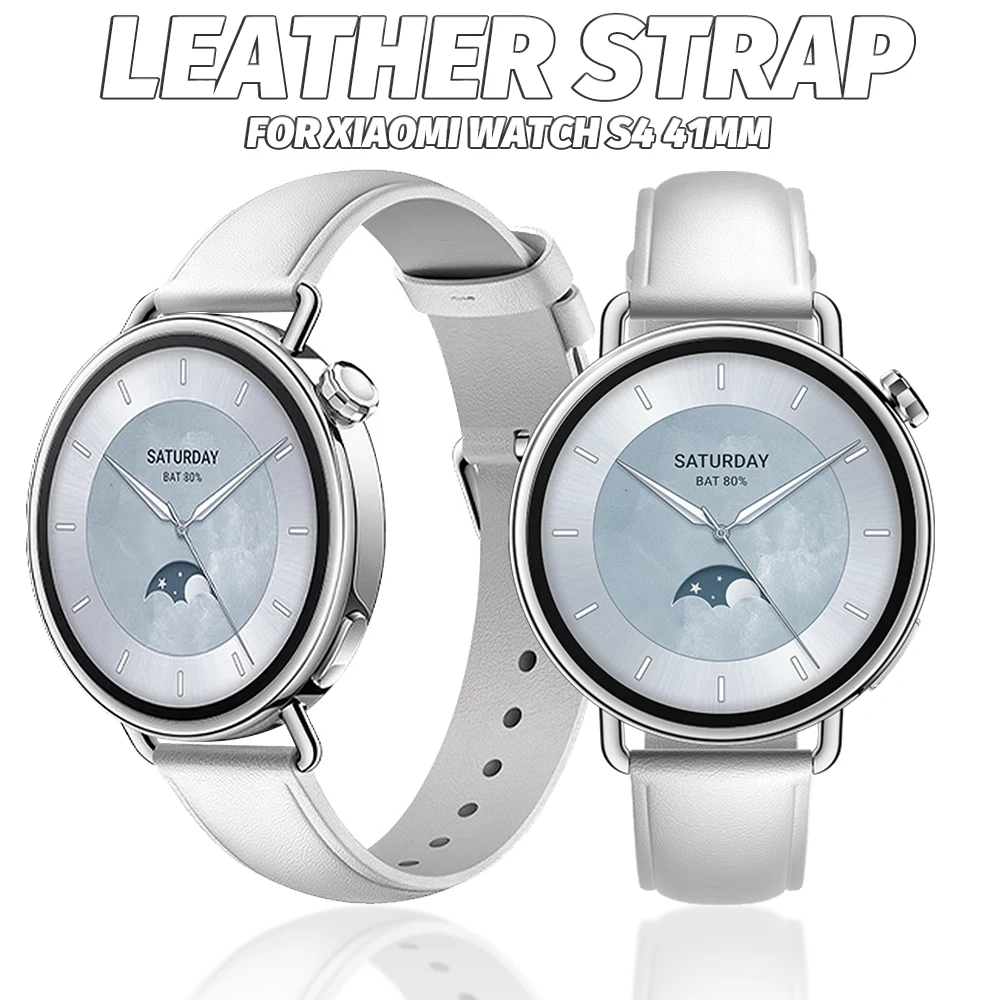 Мягкий кожаный ремешок для Xiaomi Watch S4, спортивная петля 41 мм, сменный ремешок для аксессуаров для XIAOMI Watch S4, металлическая пряжка 41 мм