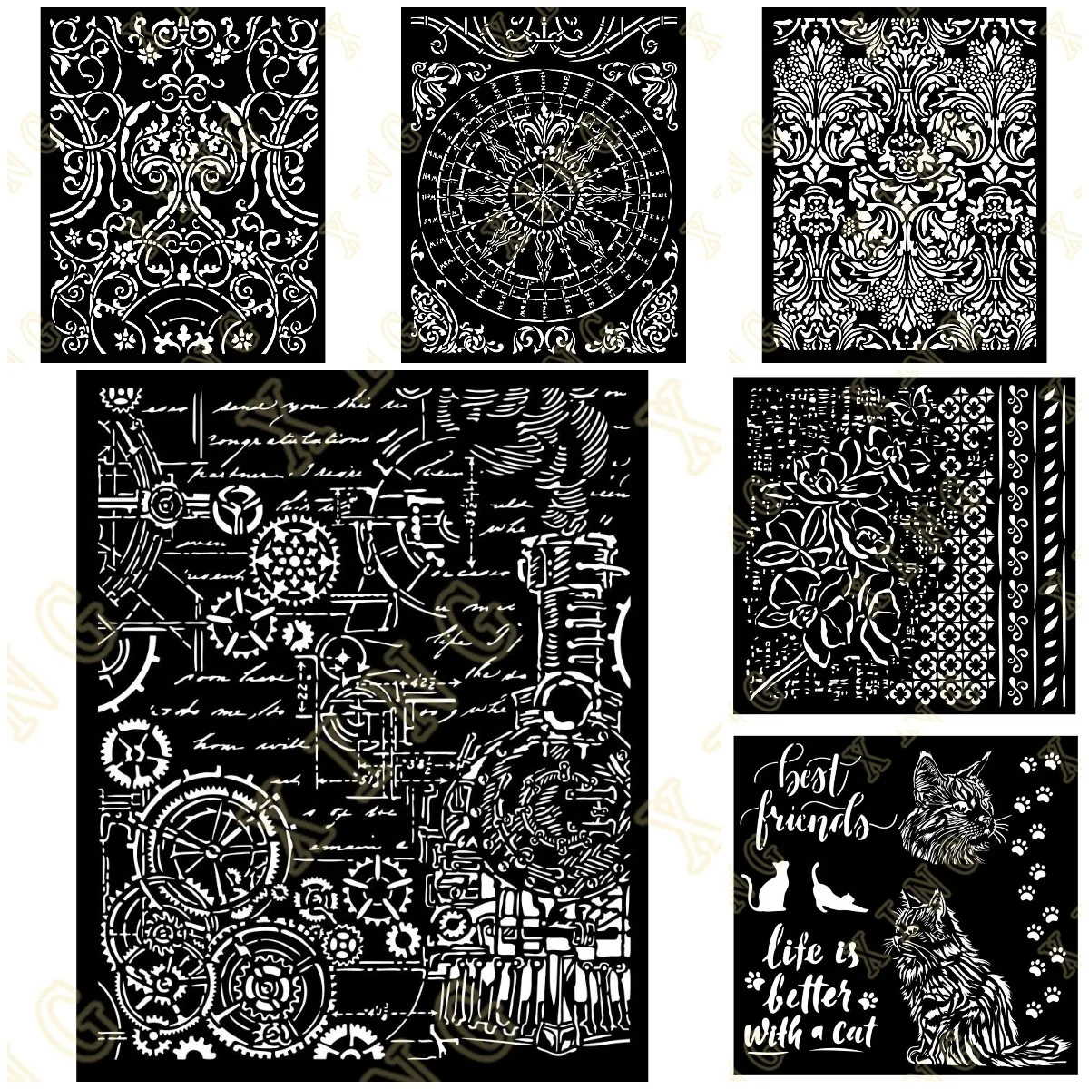 

World Gears World Metal Decor Metal DIY Layering Stencils Wall Painting Scrapbook Coloring Embossing Album Decorative Paper Card