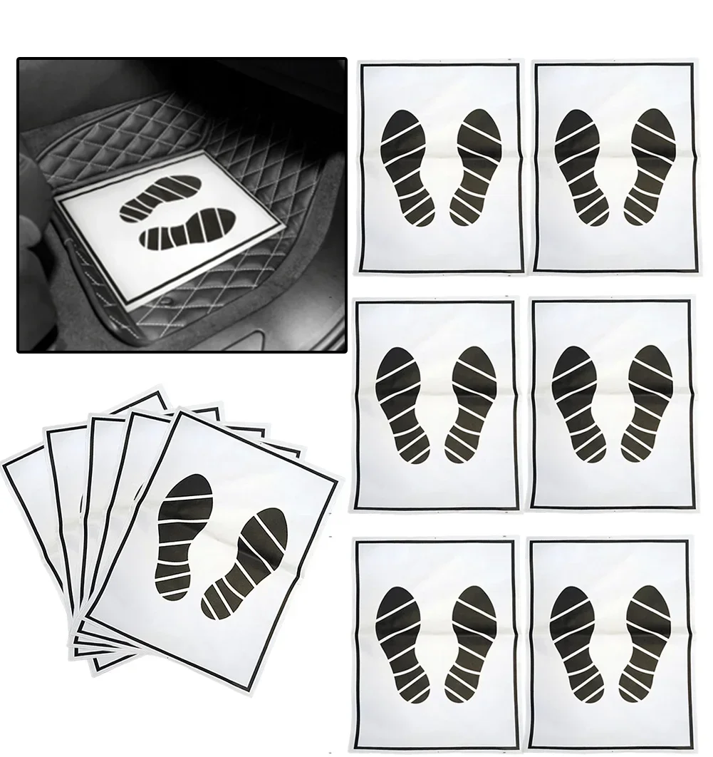 25/50Pcs Disposable Paper Foot Mats Portable Vehicle Foot Pads Folding Floor Mats Car Foot Pad Paper Car Interior Accessories