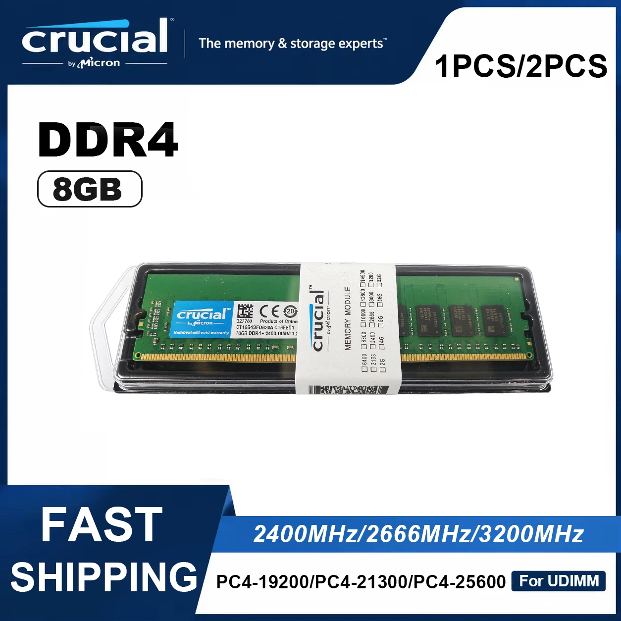 crucial-ddr4-8-go-2400-2666-3200-mhz-ram-de-bureau-udimm-non-ecc-vert-288-broches-12-v-pc4-21300-25600-19200-memoire-pour-intel-et-amd
