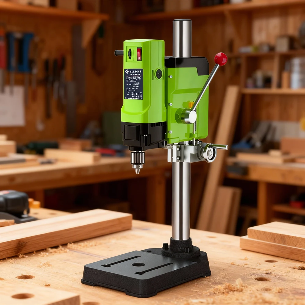 Allsome 6-Speed Drill Press Machine BG-5157 | Benchtop Drill Press for Home Workshop, Wood & Metal Drilling