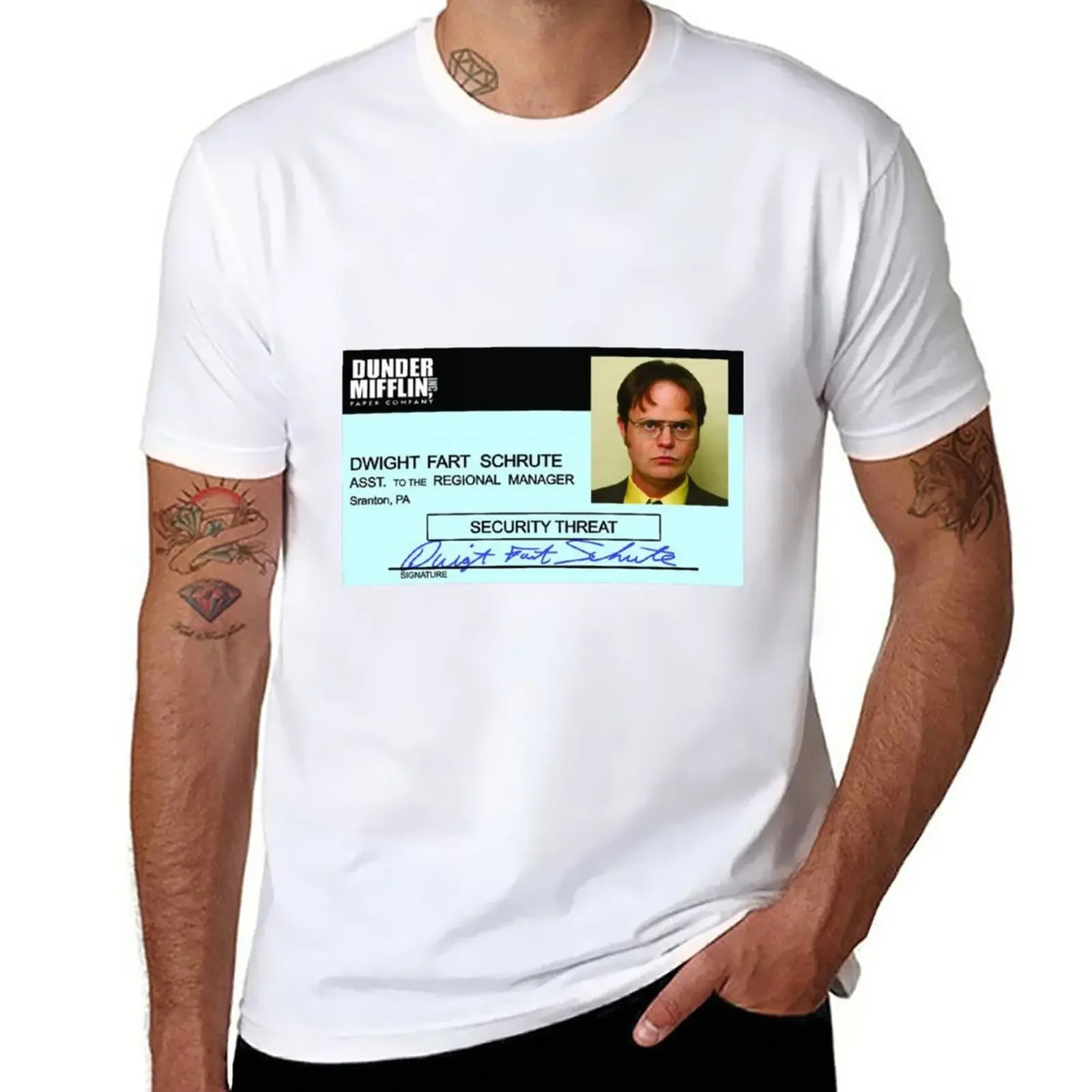 dwight fart schrute T-Shirt tops plus size tops mens tall t shirts