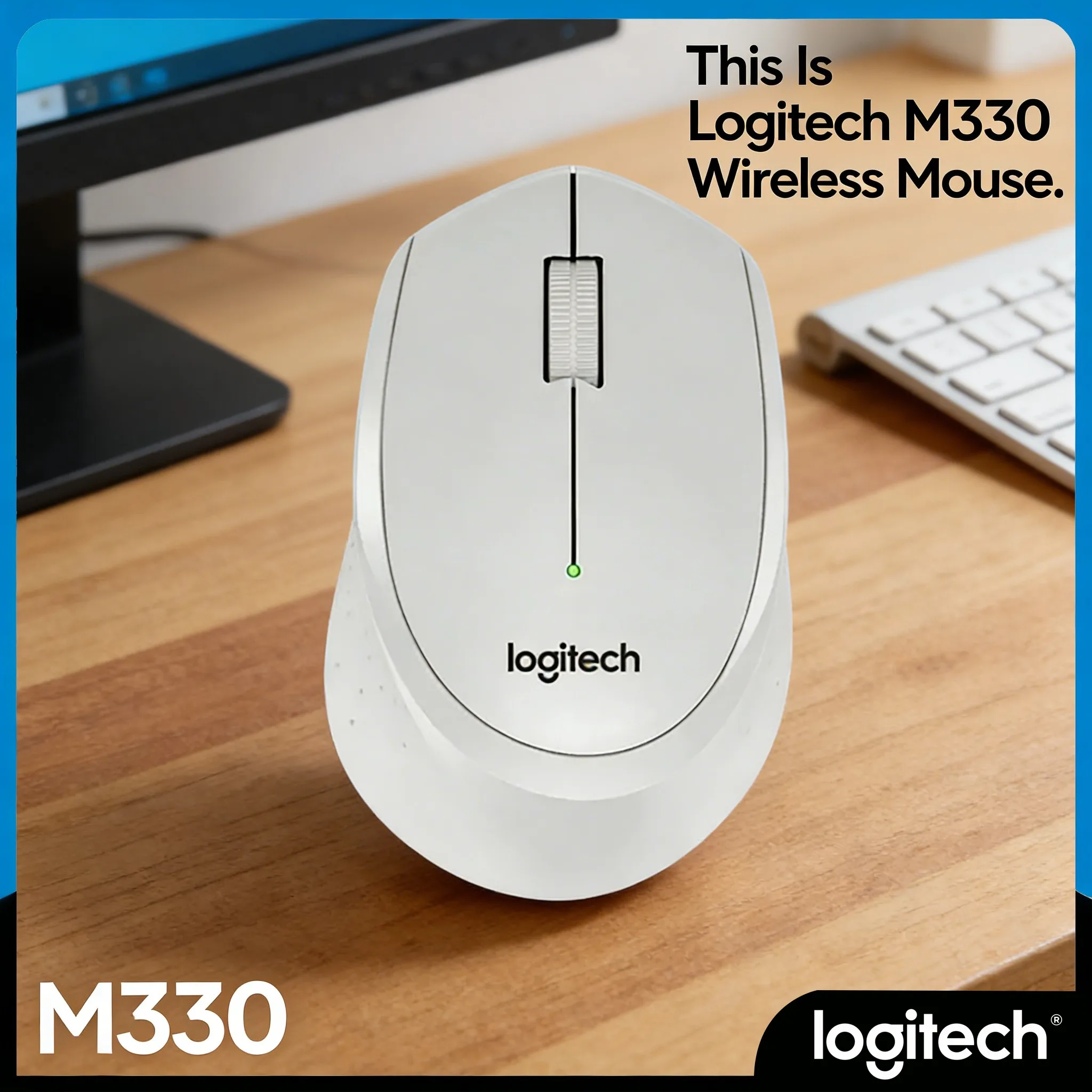 

Беспроводная мышь Logitech M330, 91 г, легкая, портативная, с противоскользящими боковыми накладками