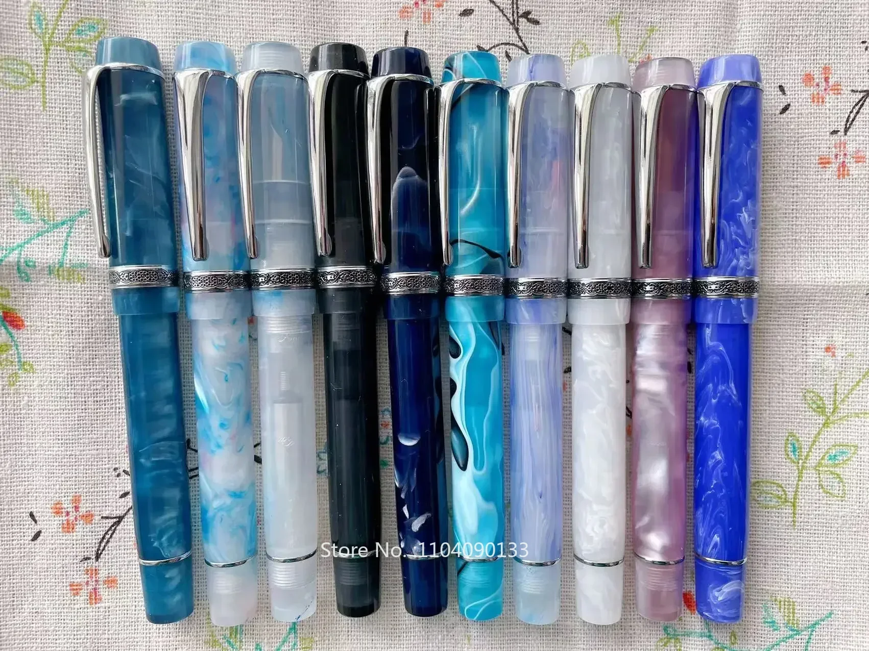 New Kaigelu 316 Resin Fountain Pen Beautiful Blue Color Matching Of Office Writing Out of Print Ink Pen New Rose Gold Clip