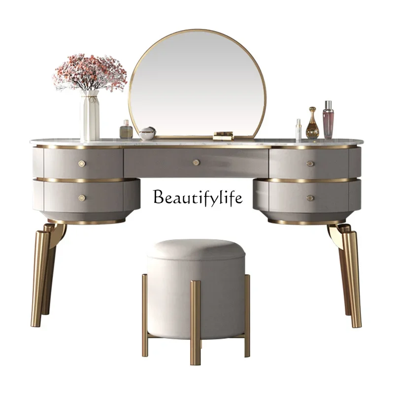 

LD33Italian Stone Plate Dressing Table Bedroom Light Luxury Modern Minimalist Style