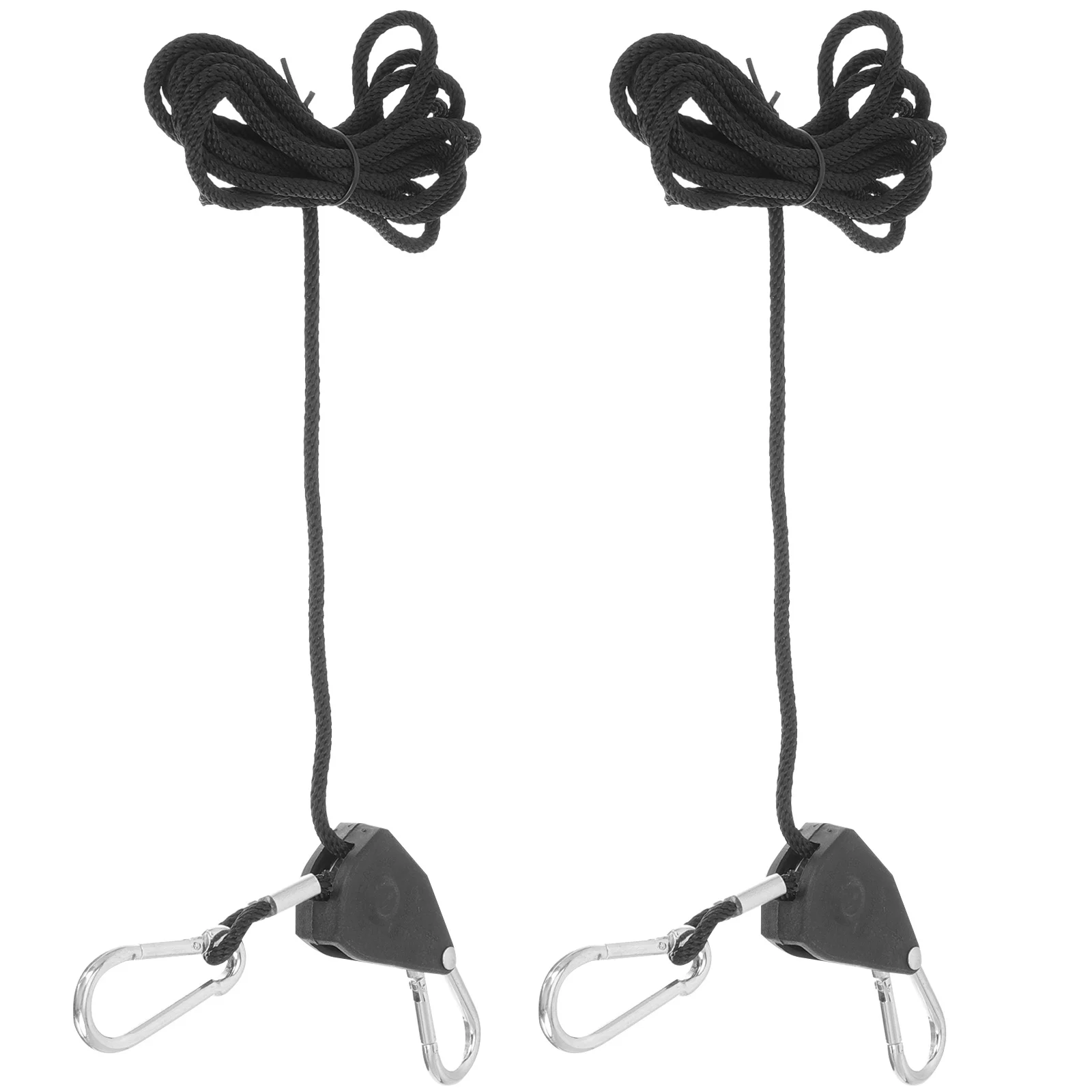 2Pcs Heavy Duty Ratchet Rope Hangers Adjustable Grow Light Rope Pulley Locking Clips for Hydroponic Garden Light Fixtures