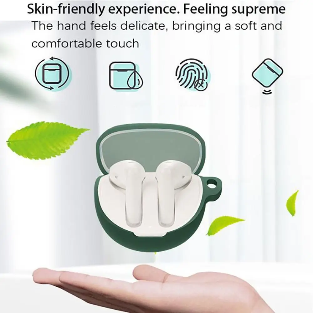 หูฟังซิลิโคนป้องกันกรณีกันฝุ่นล้างทําความสะอาดได้หูฟังไร้สาย SHELL Anti-DROP Soild สีสําหรับ OPPO Enco Air3