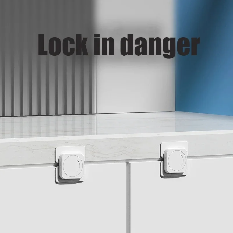 2/6/12pcs Safety Locks Refrigerator Door Lock Multi-function Anti-Pinching Hand Home Cabinet Door Drawer Security Protector