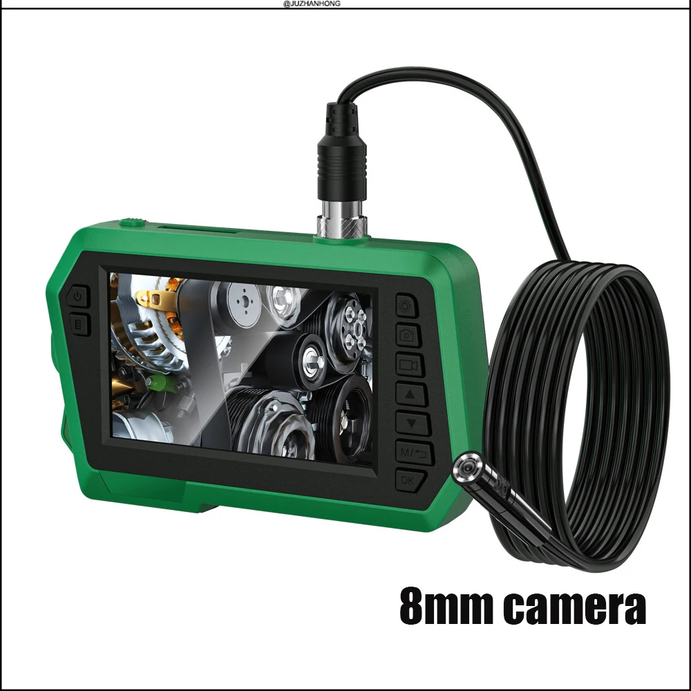 

4.3'' IPS 8mm Industrial Endoscope Camera 1080P Mini Pipe Sewer Inspection Borescope IP68 Waterproof LED 2600mAh