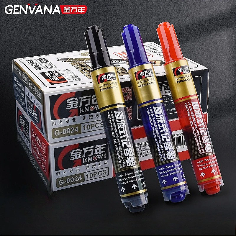 

Jin Wannian Straight Liquid Marker Can Be Added with Ink Large Capacity Waterproof Box Head Pen Permanent Marker Paint Marker