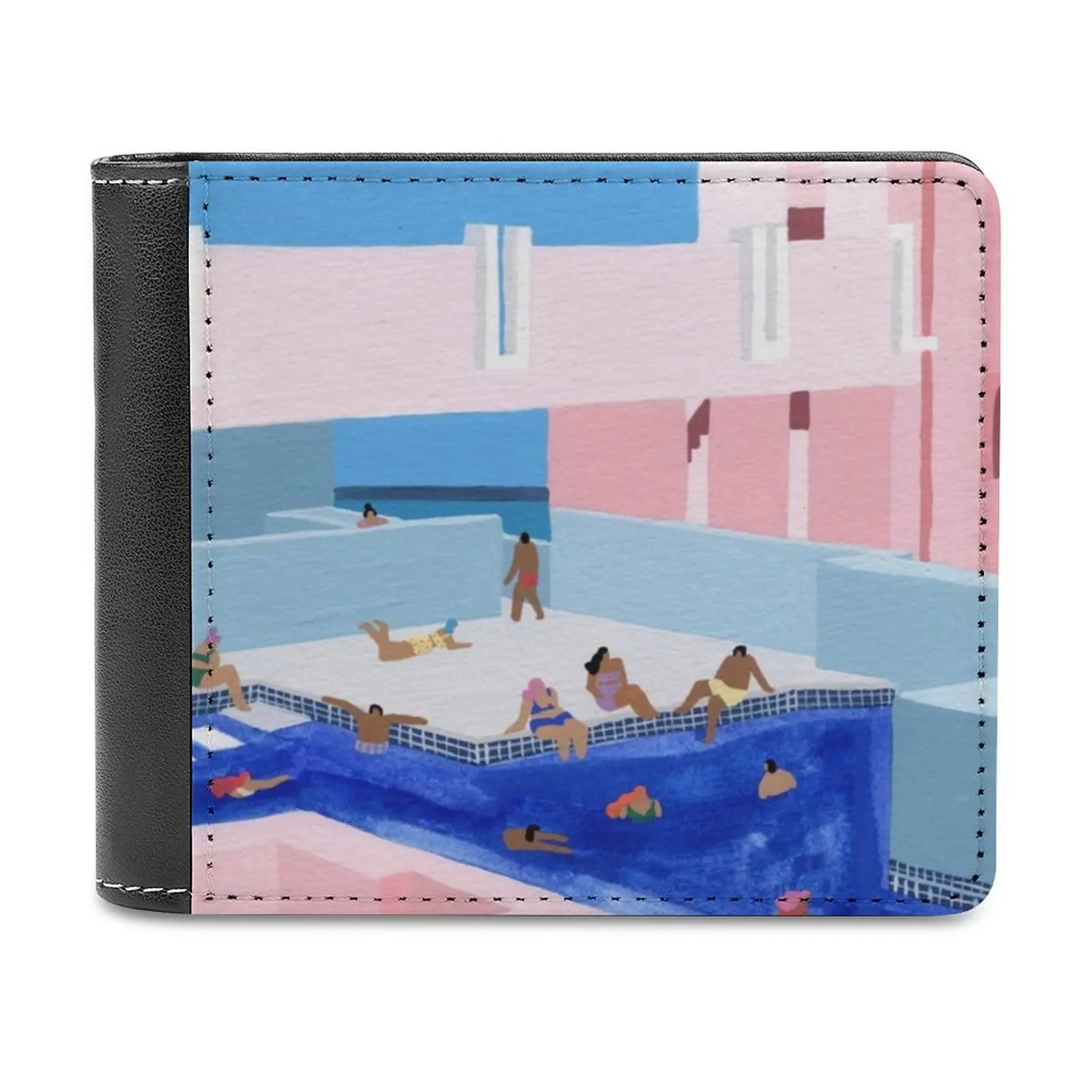 레이크랜드 밤 가죽 지갑 짧은 슬림 남성 지갑 돈 신용 카드 소지자 남성 지갑 레이크랜드 Shadowbringers 최종