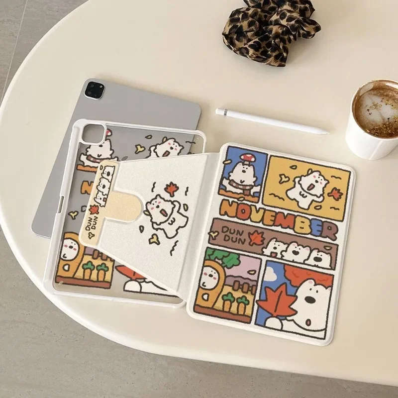 360 Degree Rotation Smart Cover for Samsung Tab S7 S8 S9 11 Plus S6 Lite 10.4 Inch Cover Funda for A9 8.7" Plus 11" Cute Puppy