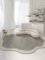 Nordic Style Living Room Large Area Carpets Irregular Minimalist Bedroom Bedside Decorative Carpet Line Striped Balcony Rugs 양탄자