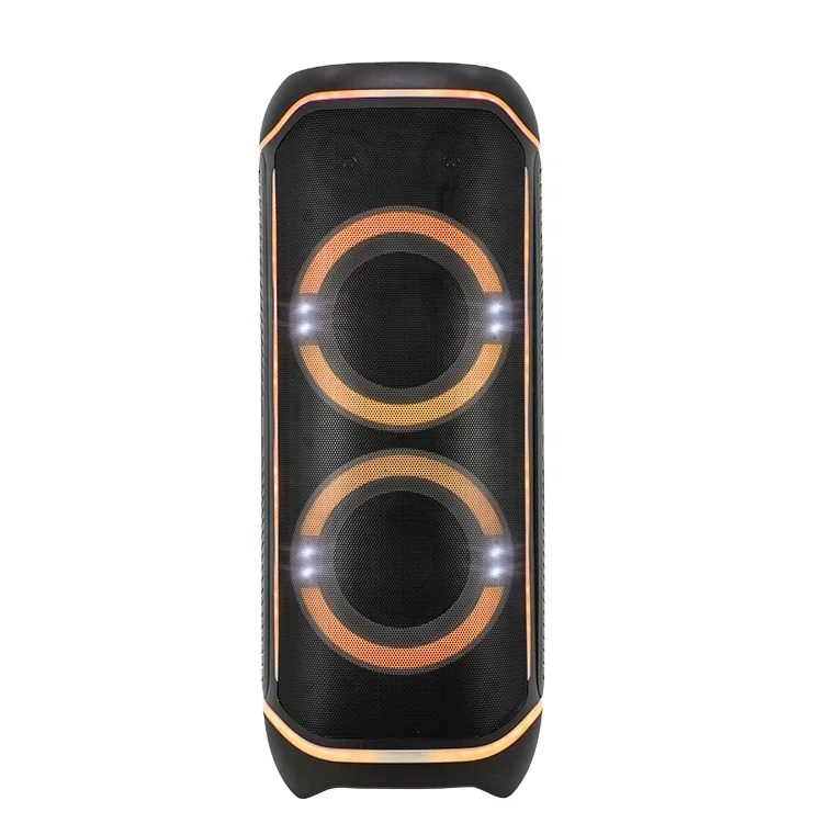 

YYHC-Product Dual 8 inch Party Audio Equipment Wheel Handy Portable Sound Box Loa DJ Karaoke Bluetooth Speaker