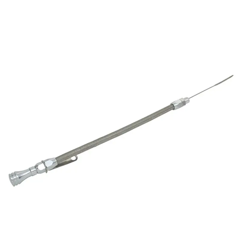 

For Most Chevy Ford 1/4" NPT 20 Inch Dipstick, Engine Oil Dipstick Flexible Stainless Steel Pan Entry 1/4" NPT Accessory