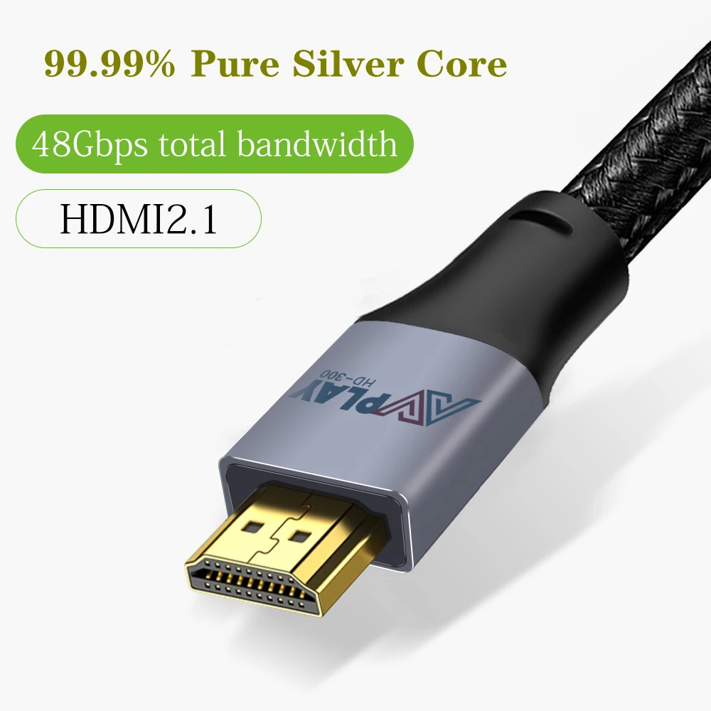 AVplay-HD-300 99.99% plata pura, Cable 4K 8K de alta gama, HiFi superior, audiófilo i2S IIS, Cable Digital, reproductor de Audio, conexión DAC