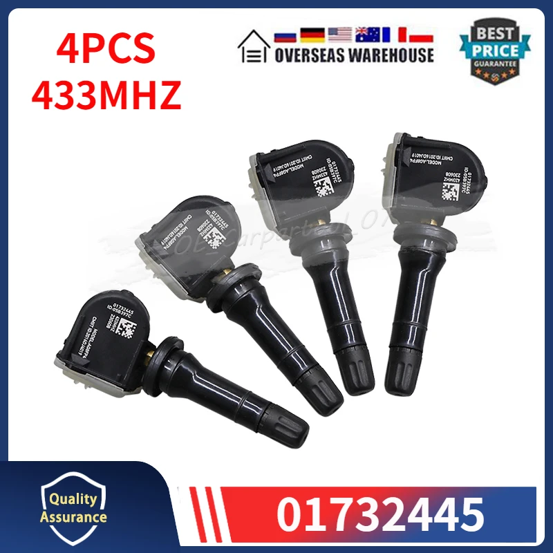 

433MHZ TPMS Tire Pressure Monitor System Sensor 4PCS For Geely 01732445