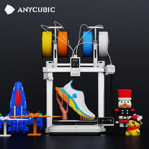 ANYCUBIC Kobra X 3D Printer ACE GEN2 Multi-color Printing 2X Speed & Material Savings 4-Color Built-in Smart Remote Control