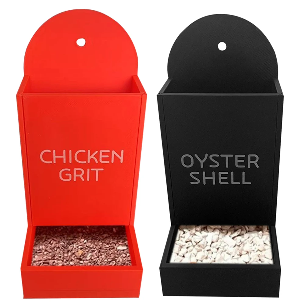 Chicken Oyster Shell Feeder and Grit Feeder Hanging Poultry Feeder (Set C)