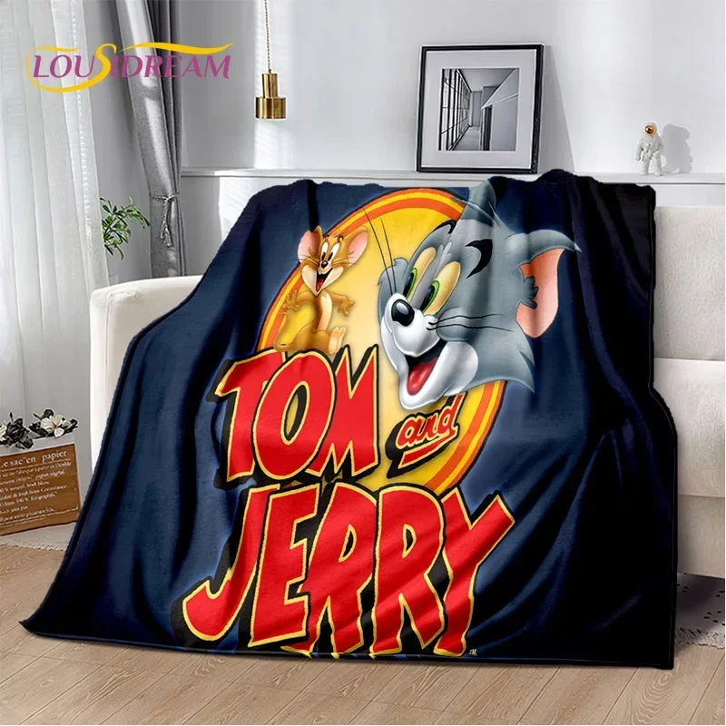 Mouse t-ttom and Jerry HD cartoon soft flange blanket bedroom sofa for picnic, throw blanket cover outdoor entertainment gift