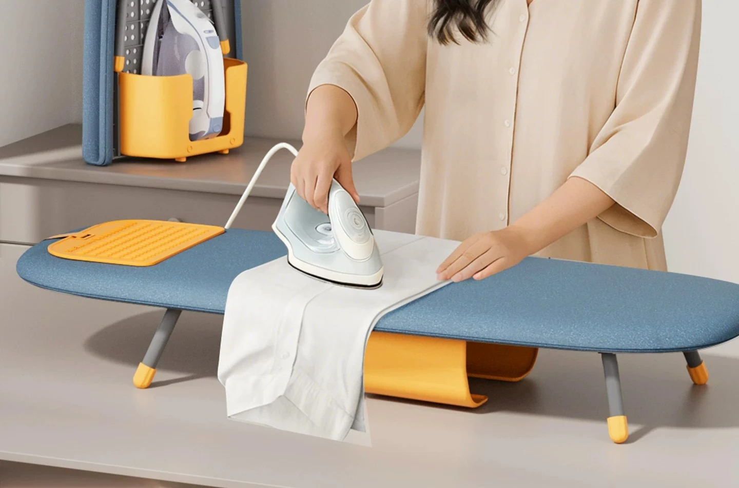 For Home Tabletop Ironing Board, Folding Ironing Pad & Stand for Shirts