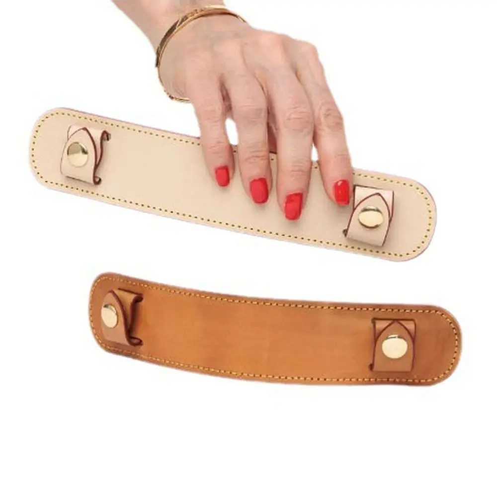 

Portable PU Leather Bag Strap Decompression Pads Snap Wide Bag Handle Fixing Clip Anti-slip All-match Daily