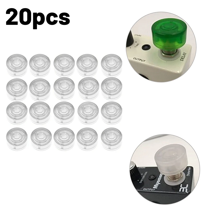 20PCS/Set Guitar Effect Pedal Footswitch Toppers Foot Nail Cap Protection Cap For Guitar Effect Pedal Protection Cap