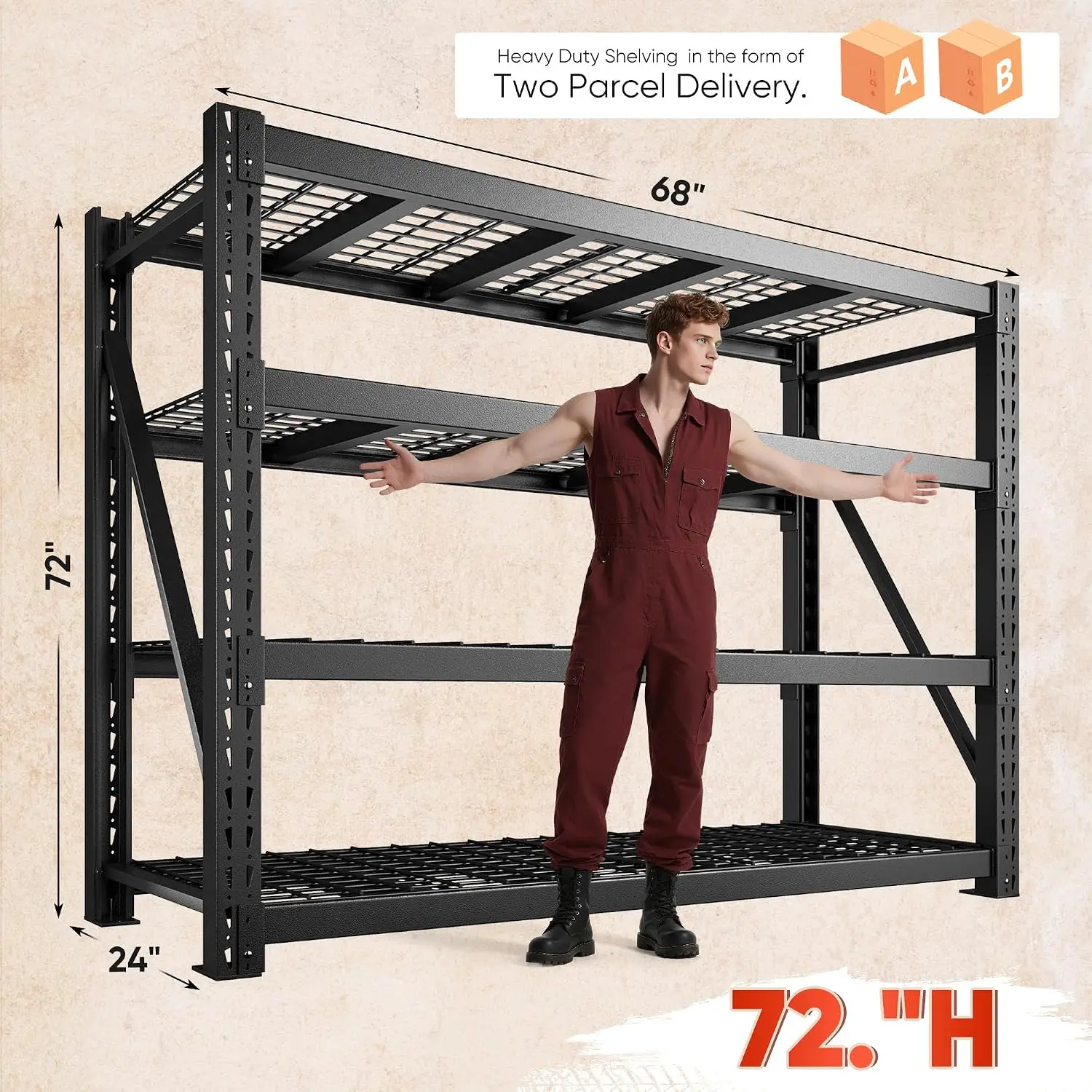 Heavy Duty Garage Storage Shelving,68