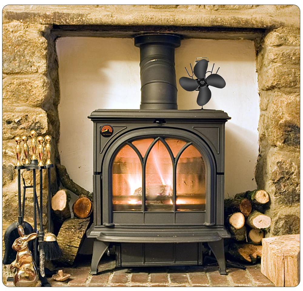 4-Blade Heat Powered Stove Fan - огляд і ціна Stove Fan Heat Powered 4 Blade