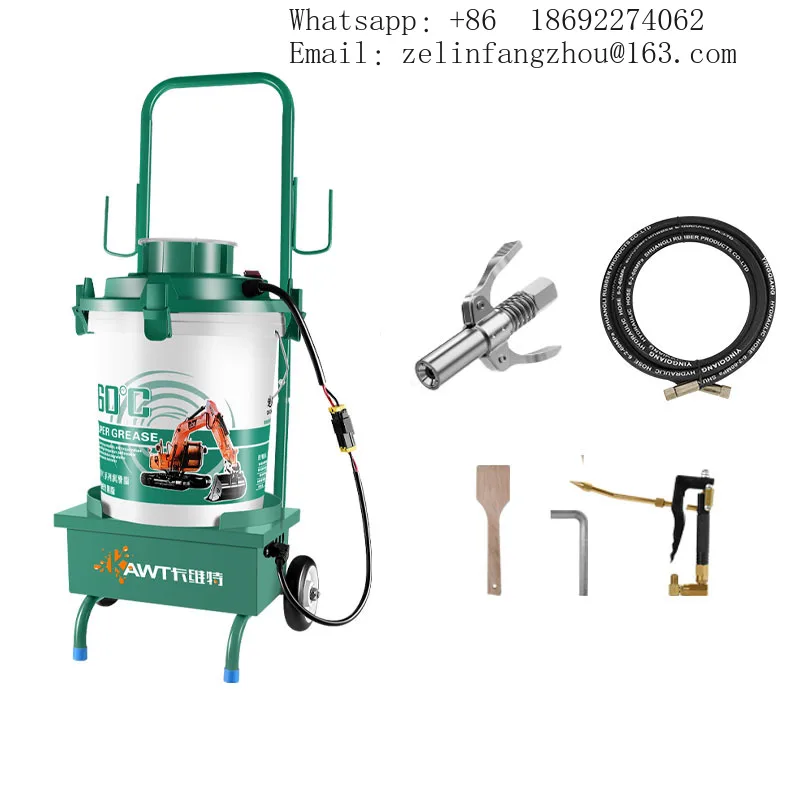 CAVITT High Pressure Brushless Electric Grease Pump Mobile Trolley Grease Machine Lubricant System for Excavator Use