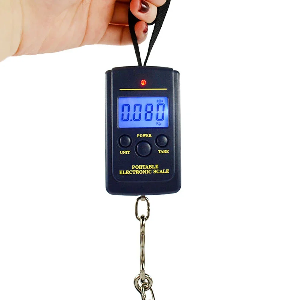 40kg/10g Mini Electronic Hanging Fishing Scale Portable Travel Luggage Scale with Hook Balance Pocket Electronic Scales