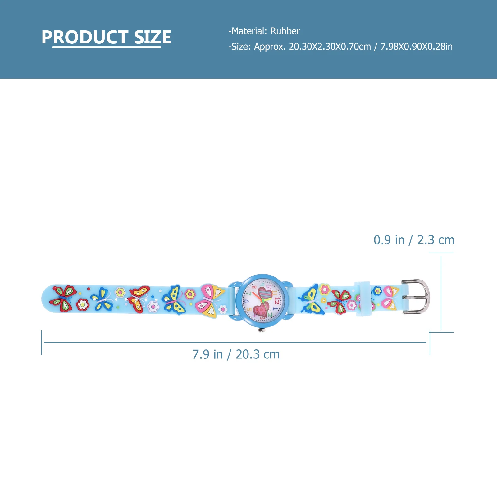 1Pcs Cartoon Butterfly Watch Colorful 3D Wristwatch Adjustable Strap Lightweight Student Gift 3D Watch