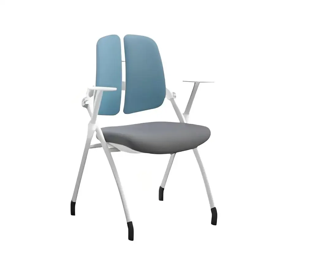 2026 High-End Revolving Office Chair Foldable Wheels Simple Training Chair Writing Board Modern Design Mesh Material for Meeting