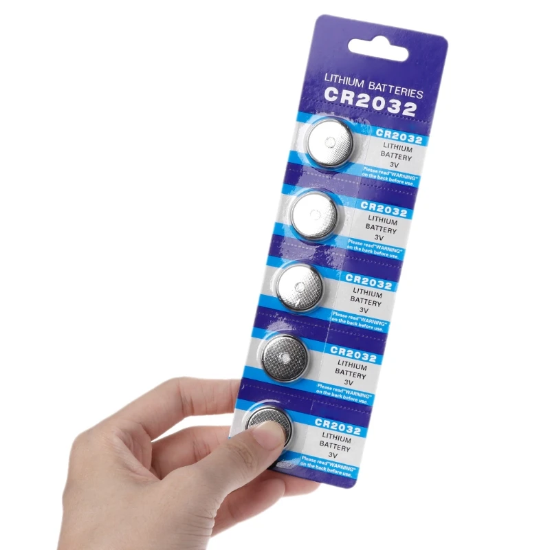 NEW 3V CR2032 Lithuim Cell Button BR2032 DL2032 ECR2032 Lithium Li-ion Batteries for Electronic Watch LED Light Toy Remote 5Pcs