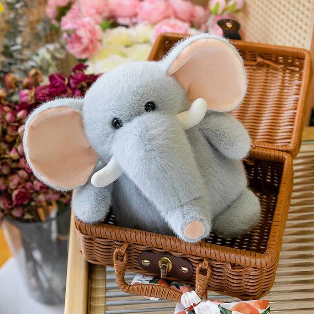 23CM Small Hippo Plush Toy Koala Dinosaur Small Donkey Elephant Super Soft Short Hair Doll For Children's Birthday Festival Gift