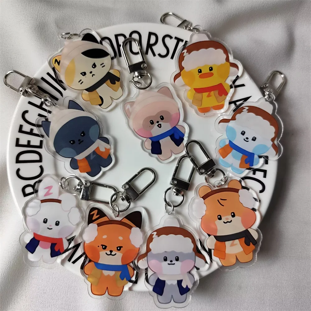 Kpop ZB1 ZEROBASEONE Cartoon Acrylic Keychains PARKGUNWOOK HANYUJIN KIMTAERAE ZHANGHAO Ricky Fans Gifts Collection