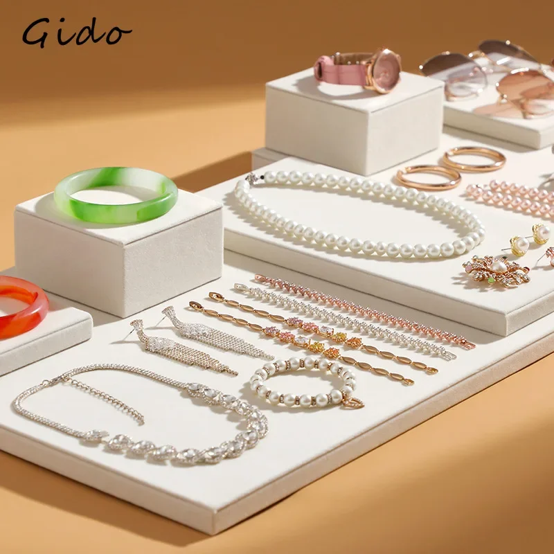 

Flannelette Holder Stand Jewelry Store Counter Jewelry Tray Showing Table Furniture Storage Pad Props