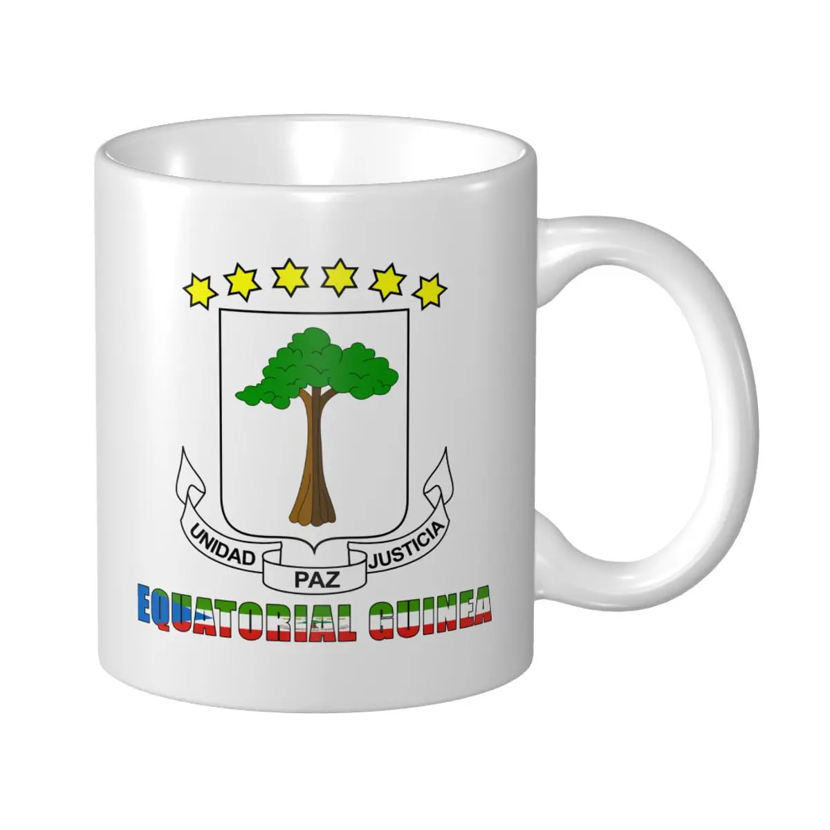 Mark Cup Mug Equatorial Guinea Letter Flag Emblem Coffee Mugs Tea Milk Water Cup Travel Mugs For Office Home