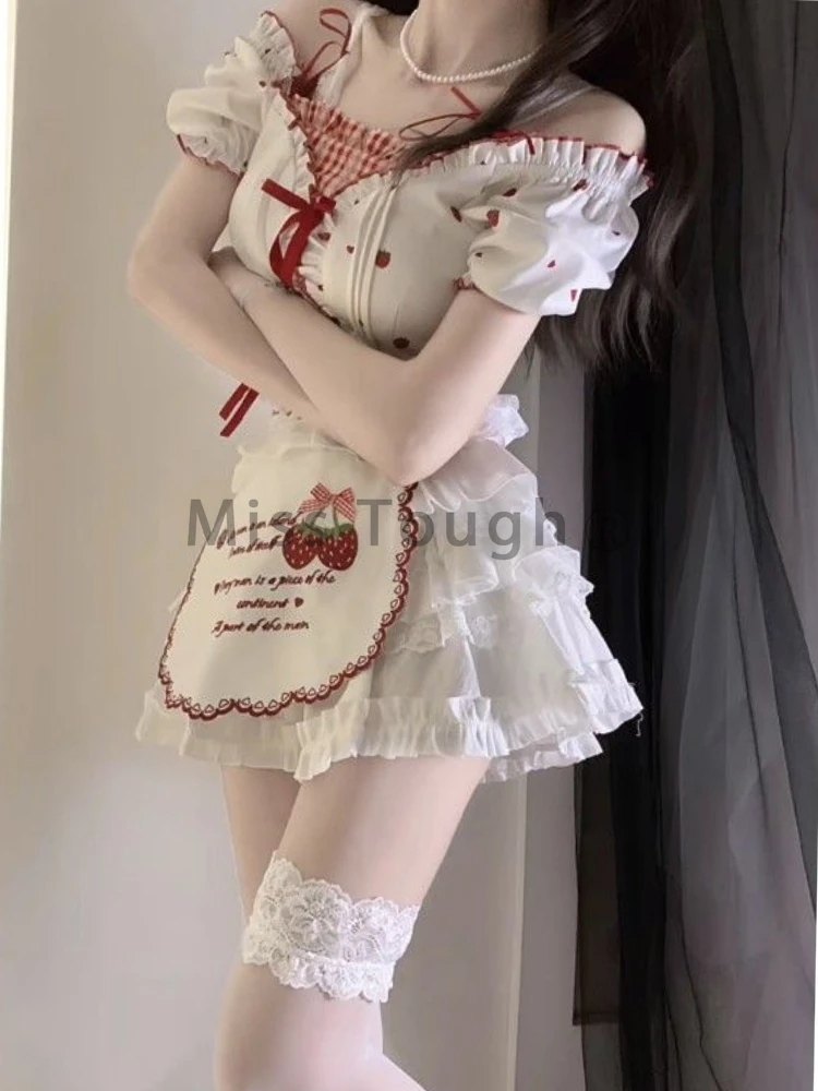 Sommer Tupfen süß 3 Stück Set Frauen neue Prinzessin sexy Kawaii Minirock Anzug weiblich y2k Lolita Japanisch Casual Set