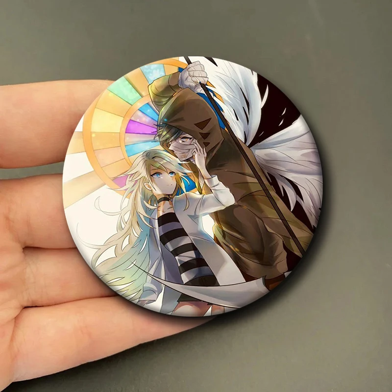 58mm Anime Game Angels of Death Portable Mirror Cute Anime Character Cartoon Mini Makeup Mirror Accessories Decor Fans Collect