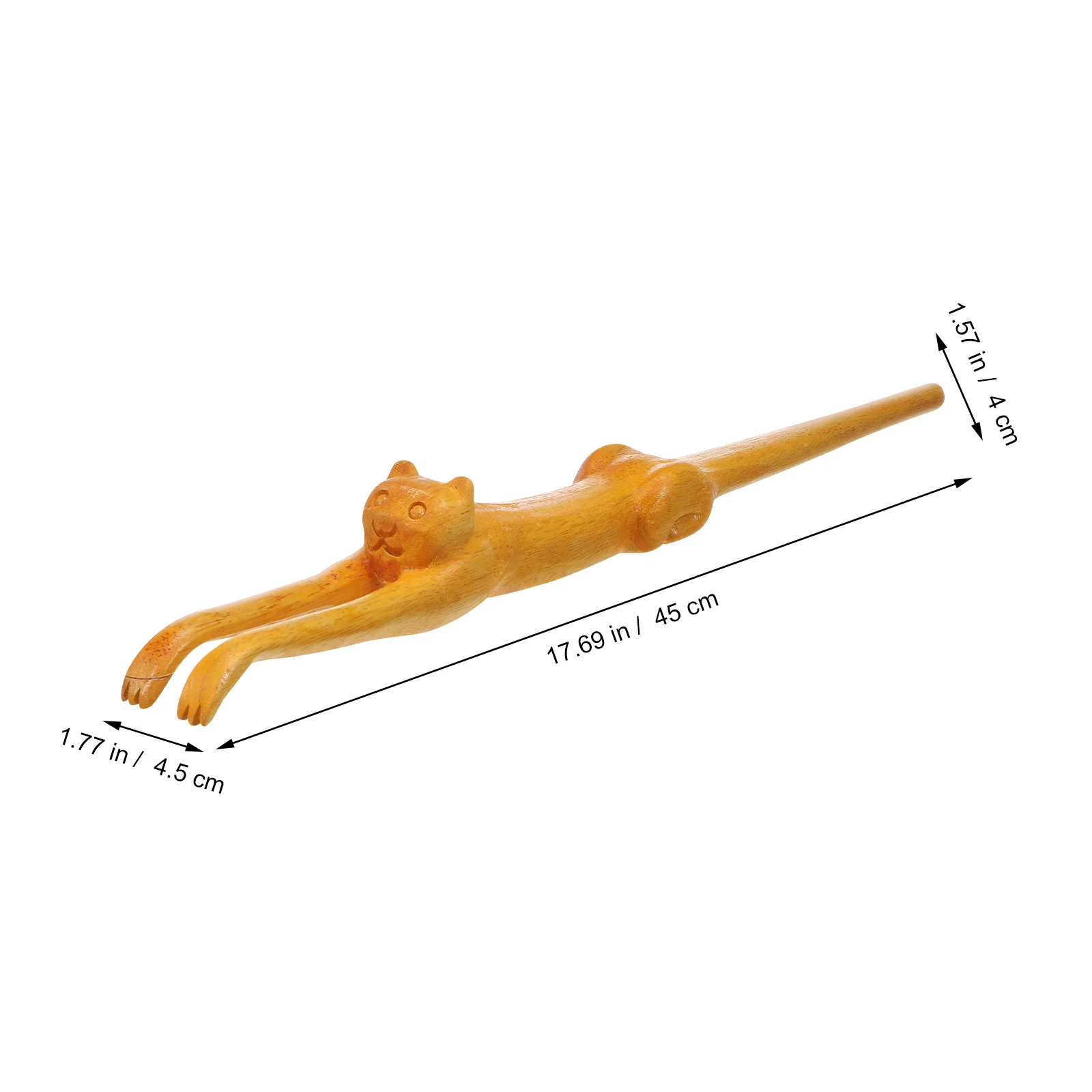 고양이 모양 등 긁는 도구 긴 손잡이 몸 긁기 도구 가려움 완화 휴대용 나무 마사지 도구 성인용
