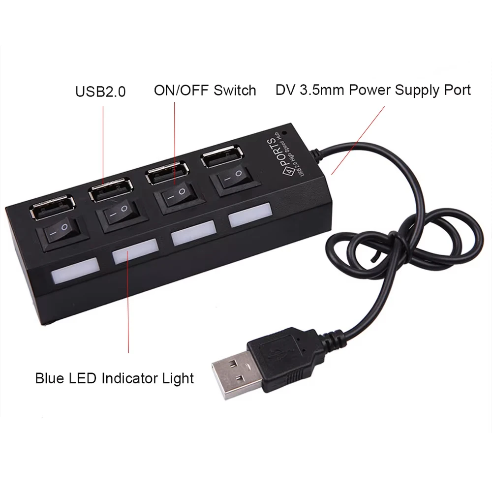 Variant: 4 Ports Black