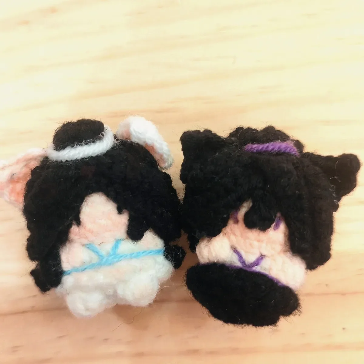 Anime The Husky and His White Cat Shizun Mo Ran Chu Wanning Cosplay Hand-knitted Pendant Cartoon Keychain ornament  gift