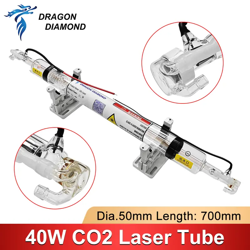 40W Co2 Laser Tube Length 700MM Glass Laser Lamp for Co2  Laser Engraving Cutting Machine K40 Series High Quality - Image 9